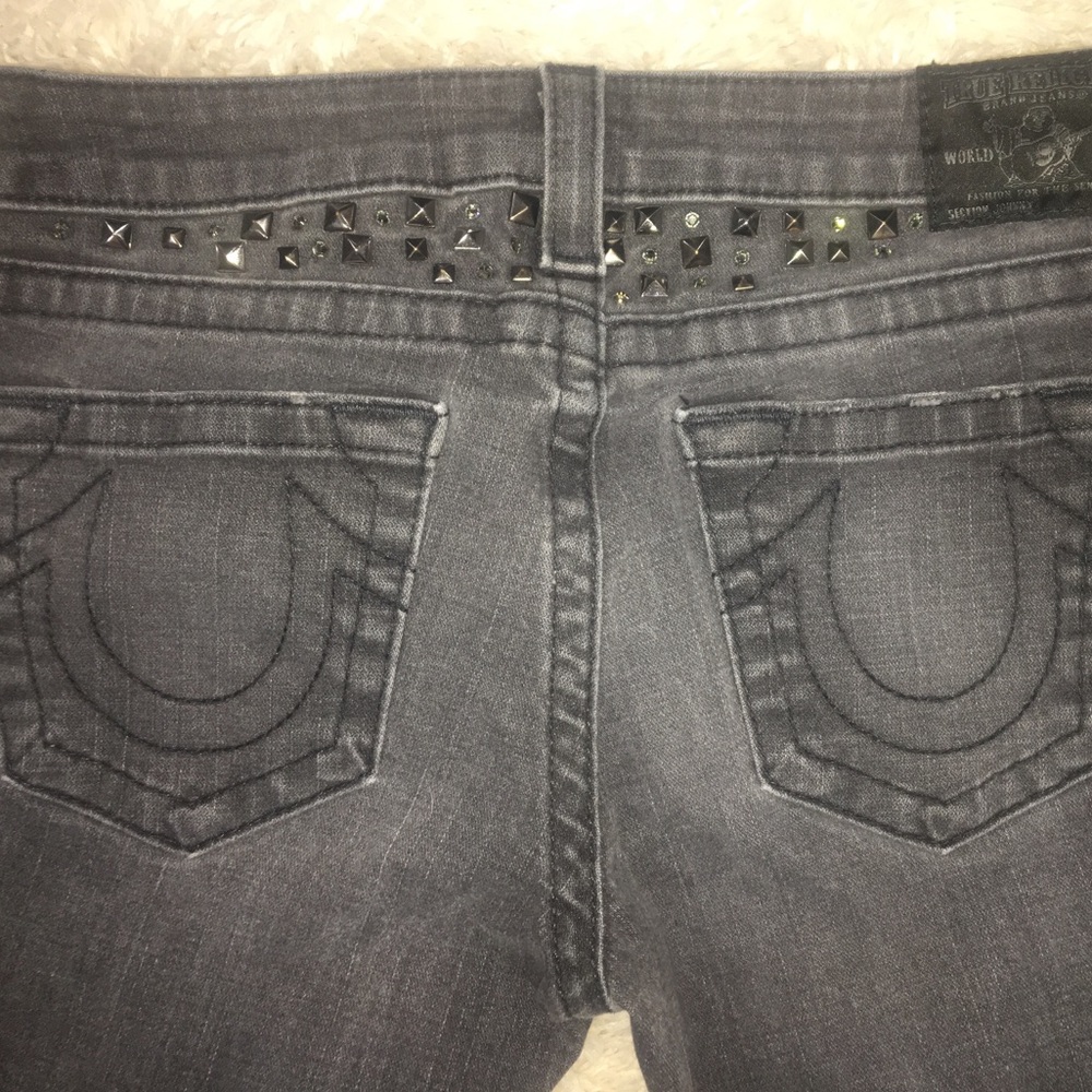True Religion jeans gray size 26 31 inseam slim